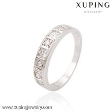 13476 Xuping Modeschmuck China Großhandel Rhodium Gold Ring Designs Luxus Glas Ringe Charme Schmuck für Frauen